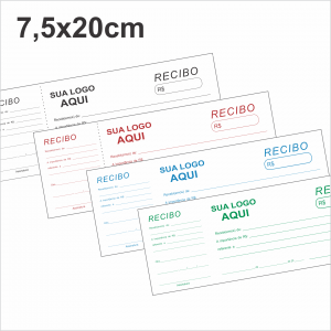 Bloco de Anotação 7,5x20cm Sulfite 75g 7,5x20 Preto e Branco  100x1 Via 1ª Via Branca