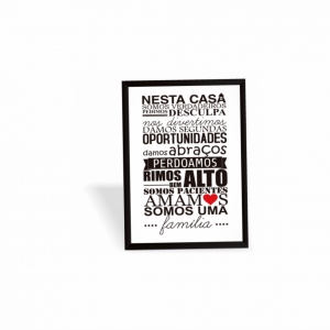 Quadro PVC e adesivo vinil 14x20cm    